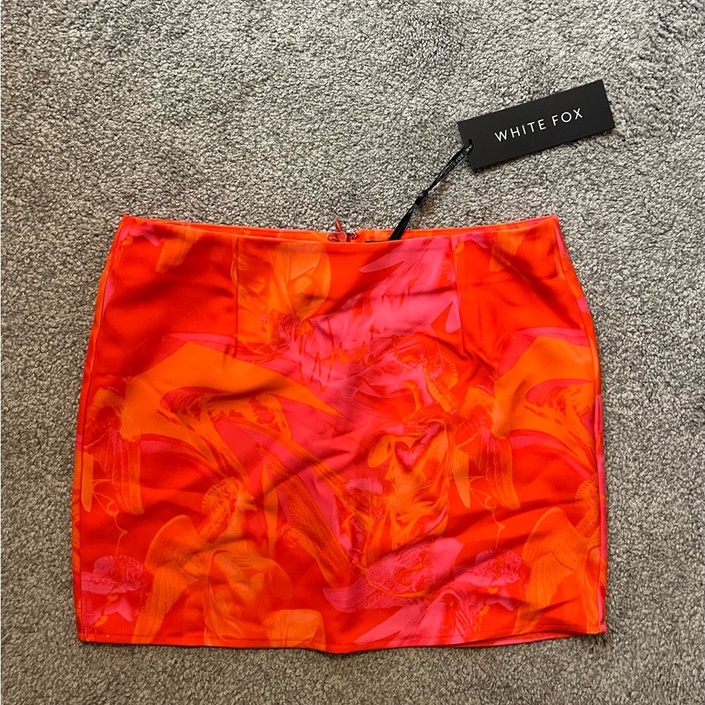 White Fox Boutique Red Mini Pencil Skirt for Night Out